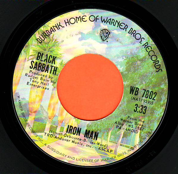 Black Sabbath : Iron Man / Electric Funeral (7", Single, RE, Styrene, Ter)