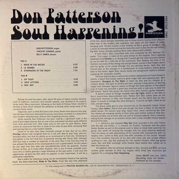 Don Patterson : Soul Happening! (LP, Album)