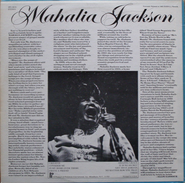 Mahalia Jackson : I Believe (LP, Comp, RE)