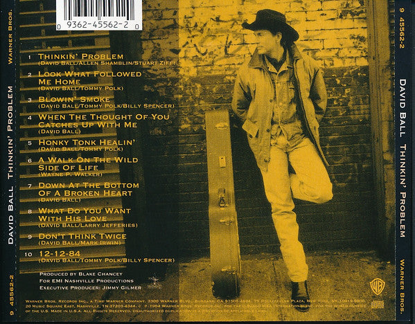 David Ball (3) : Thinkin' Problem (CD, Album, SRC)