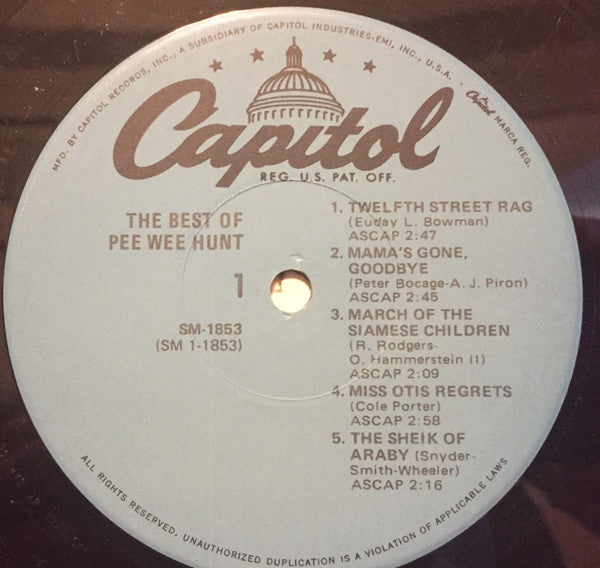 Pee Wee Hunt : The Best Of Pee Wee Hunt (LP, Comp, Mono, RE)