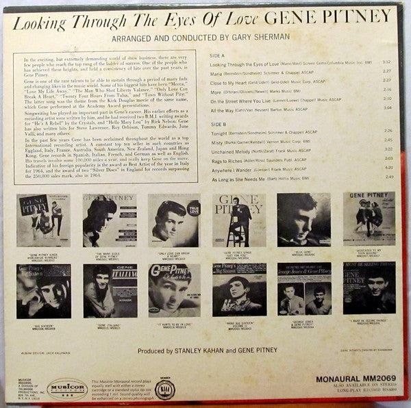 Gene Pitney : Looking Through The Eyes Of Love (LP, Album, Mono)