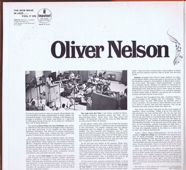 Oliver Nelson : Sound Pieces (LP, Album, Mono, RE, Gat)