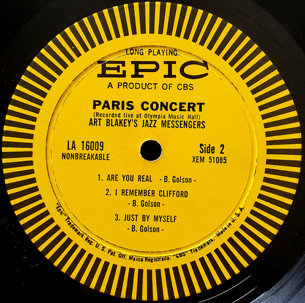 Art Blakey & The Jazz Messengers : Paris Concert (LP, Album, Mono)
