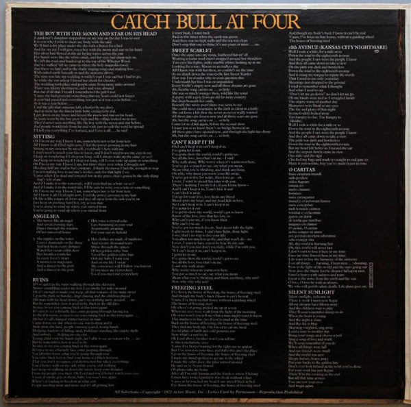 Cat Stevens : Catch Bull At Four (LP, Album, RE, Ind)