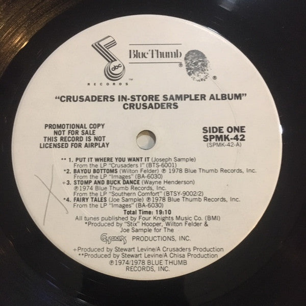 The Crusaders : In-Store Sampler Album (LP, Comp, Promo)