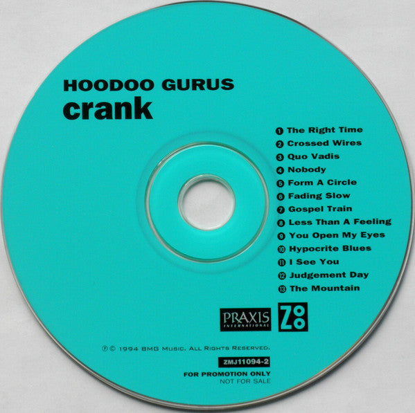 Hoodoo Gurus : Crank (CD, Album, Promo, Car)