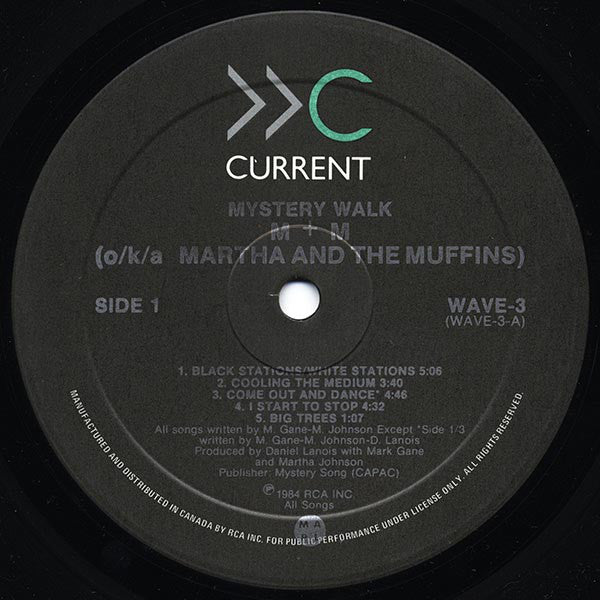 M + M o/k/a Martha And The Muffins : Mystery Walk (LP, Album, Sil)