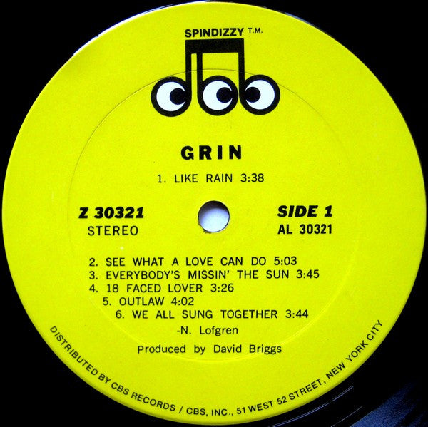 Grin : Grin (LP, Album, San)