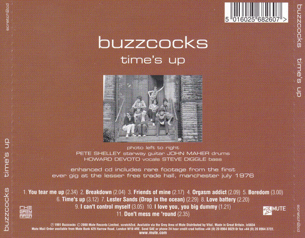Buzzcocks : Time's Up (CD, Enh, RE)