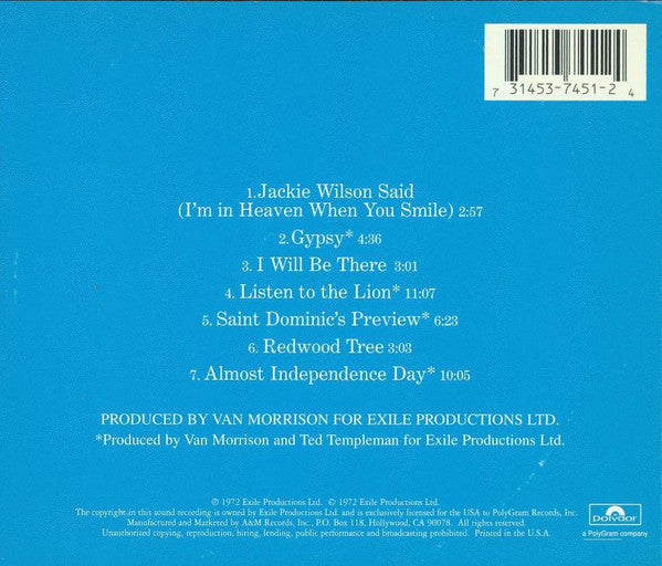 Van Morrison : Saint Dominic's Preview (CD, Album, RE, RM)