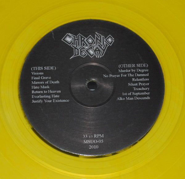 Chronic Decay : Justify Your Existence (LP, Album, Ltd, Yel)