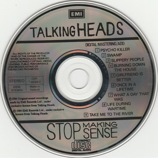 Talking Heads : Stop Making Sense (CD, Album, RE)