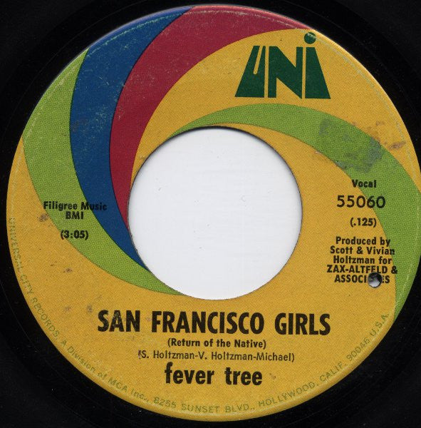 Fever Tree : San Francisco Girls / Come With Me (7", Single)