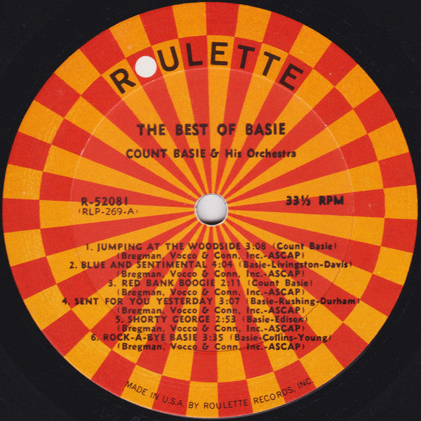 Count Basie Orchestra : The Best Of Basie (LP, Album, Mono, RP)