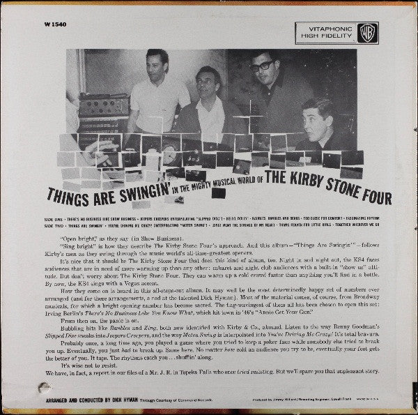 The Kirby Stone Four : Things Are Swingin' (LP, Album, Mono)