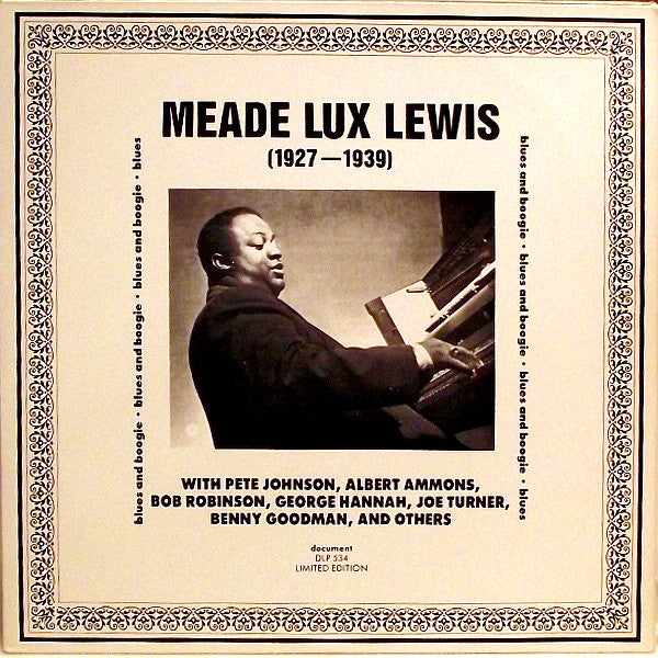 Meade "Lux" Lewis : Meade Lux Lewis (1927-1939) (LP, Comp, Mono, Ltd, RM)