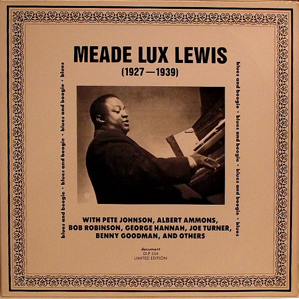 Meade "Lux" Lewis : Meade Lux Lewis (1927-1939) (LP, Comp, Mono, Ltd, RM)