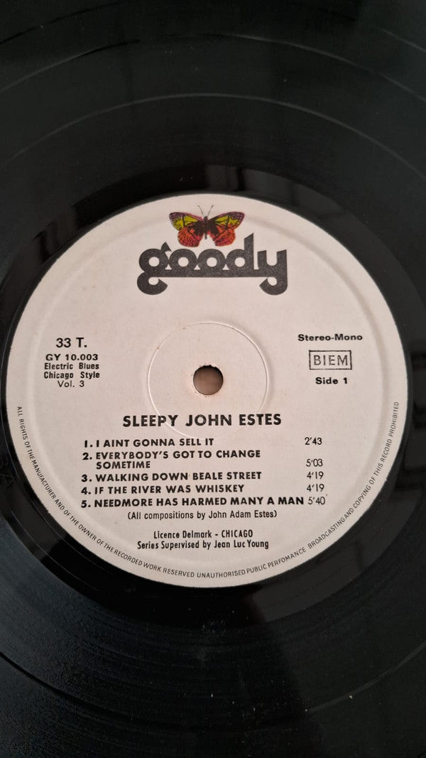 Sleepy John Estes : Vol.3 Sleepy John Estes/Sunnyland Slim/Earl Hooker (LP, Album)