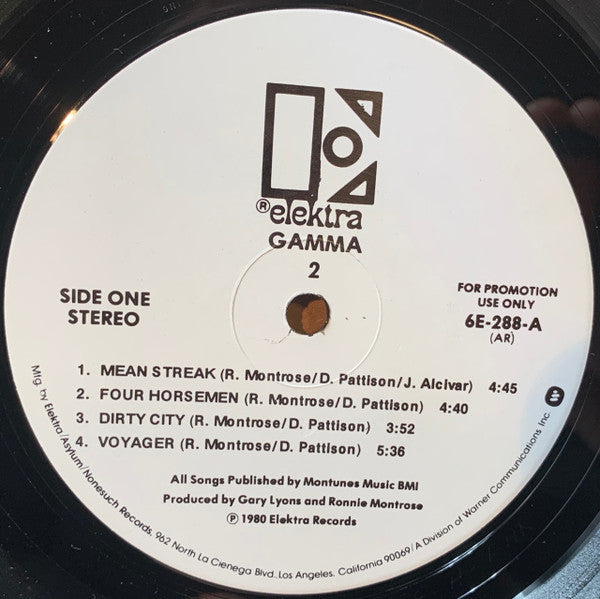 Gamma (5) : Gamma 2 (LP, Album, Promo, AR )