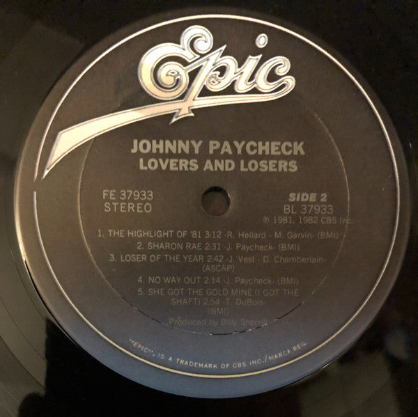 Johnny Paycheck : Lovers And Losers (LP)