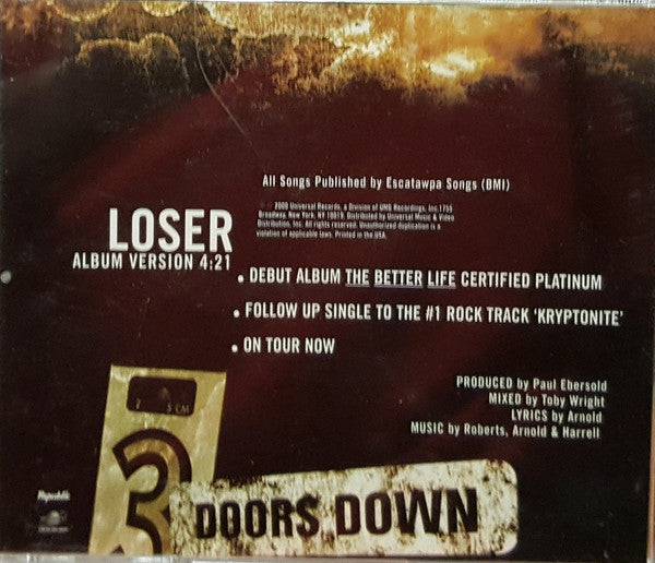 3 Doors Down : Loser (CD, Single, Promo)