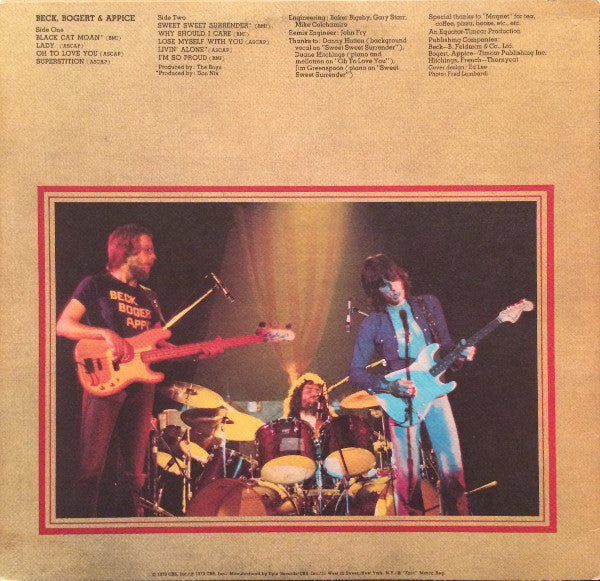 Beck, Bogert & Appice : Beck, Bogert & Appice (LP, Album, San)