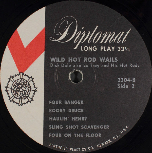 Dick Dale Also Bo Troy And His Hot Rods : Wild Hot Rod Wails (LP, Album, Mono)