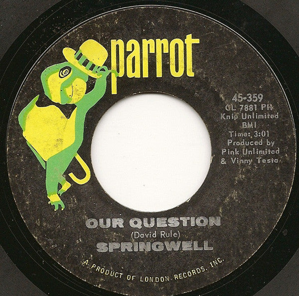 Springwell : It's For You (7", Single, Styrene, PH )