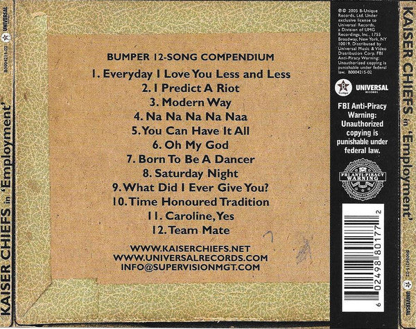 Kaiser Chiefs : Employment (CD, Album)