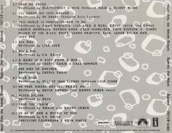 Various : Music From The Motion Picture The Rugrats Movie (CD, Comp, Promo)