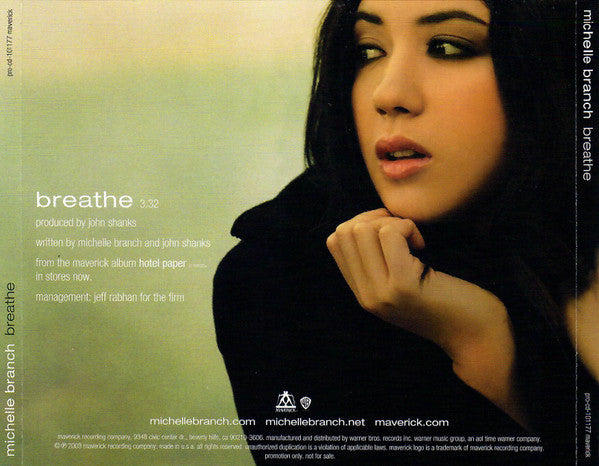 Michelle Branch : Breathe (CD, Single, Promo)