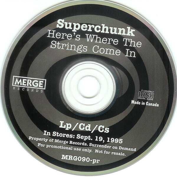 Superchunk : Here's Where The Strings Come In (CD, Album, Promo)