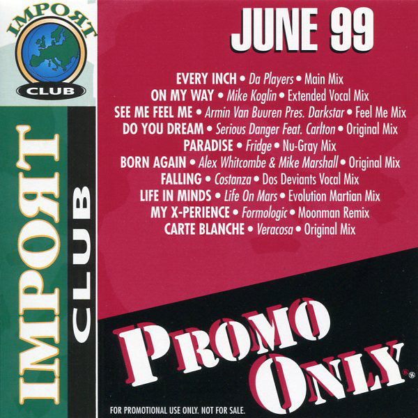 Various : Promo Only Import Club: June 99 (CD, Comp, Promo)