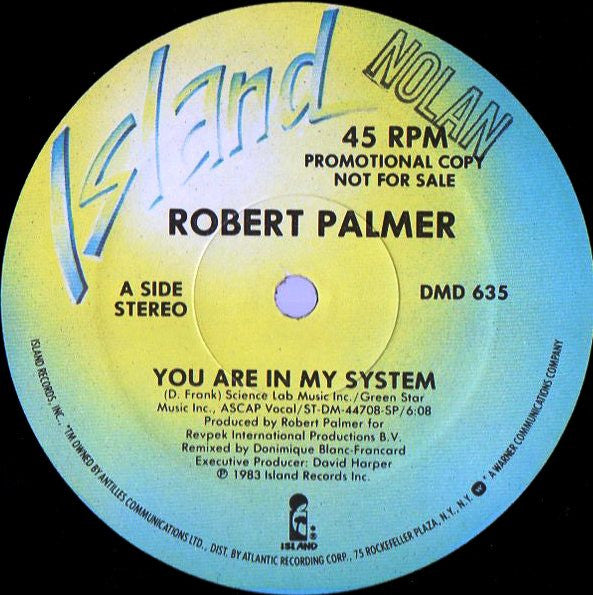 Robert Palmer : You Are In My System (12", Promo)