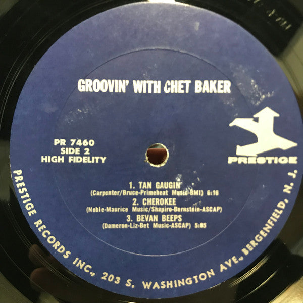 The Chet Baker Quintet : Groovin' With The Chet Baker Quintet (LP, Album, Mono)