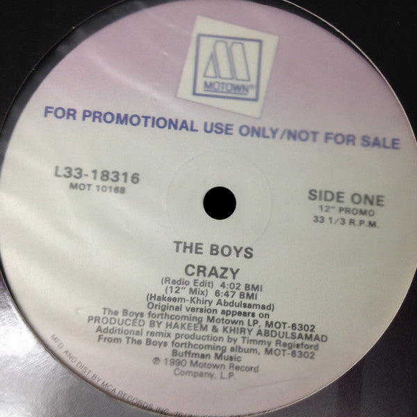 The Boys : Crazy (12", Promo)