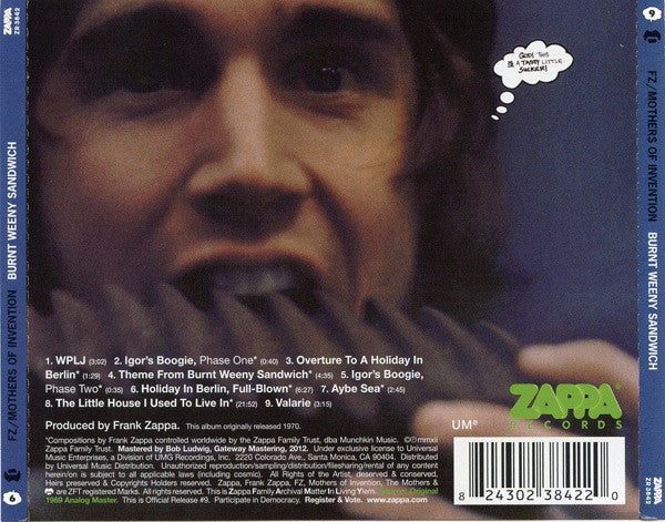 FZ* / Mothers Of Invention* : Burnt Weeny Sandwich (CD, Album, RE, RM)