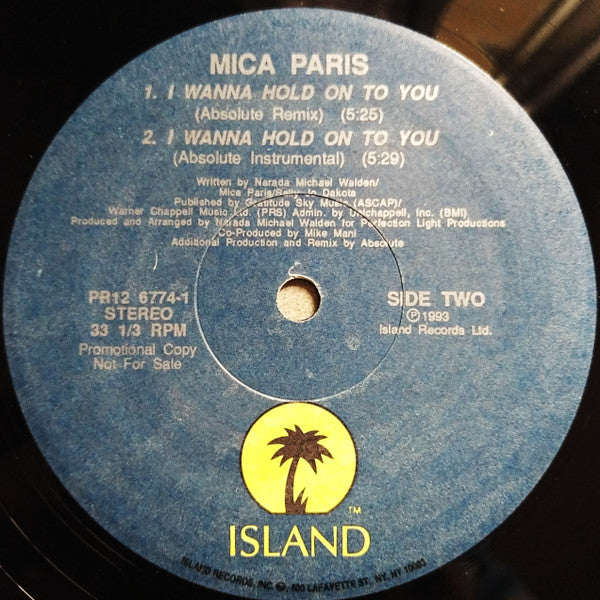 Mica Paris : I Wanna Hold On To You (12", Promo)