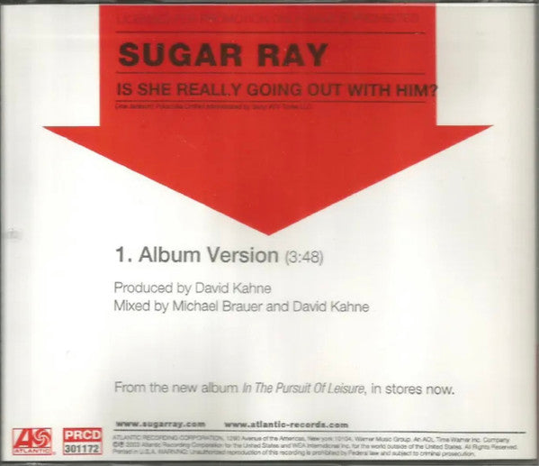 Sugar Ray (2) : Is She Really Going Out With Him? (CD, Single, Promo)
