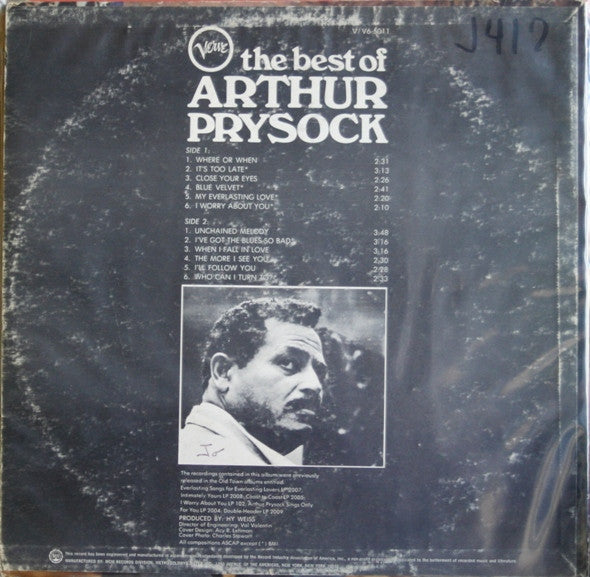 Arthur Prysock : The Best Of Arthur Prysock (LP, Comp, Mono)