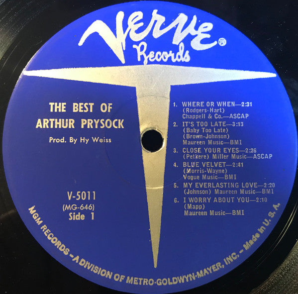 Arthur Prysock : The Best Of Arthur Prysock (LP, Comp, Mono)