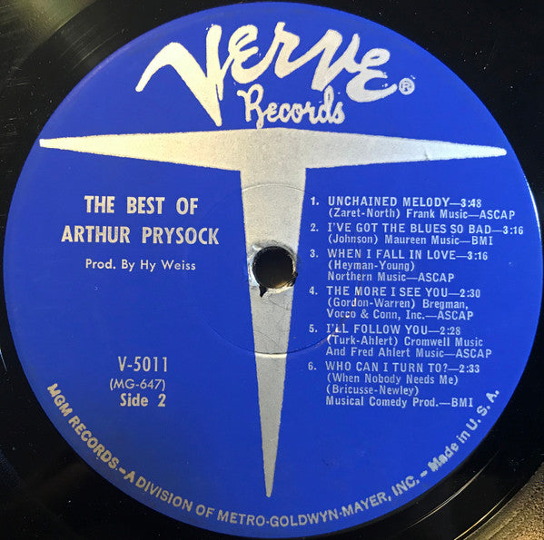 Arthur Prysock : The Best Of Arthur Prysock (LP, Comp, Mono)