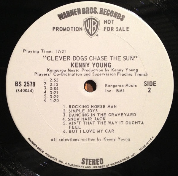 Kenny Young : Clever Dogs Chase The Sun (LP, Promo, Gat)