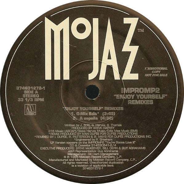 Impromp2 : Enjoy Yourself (Remixes) (12", Promo)
