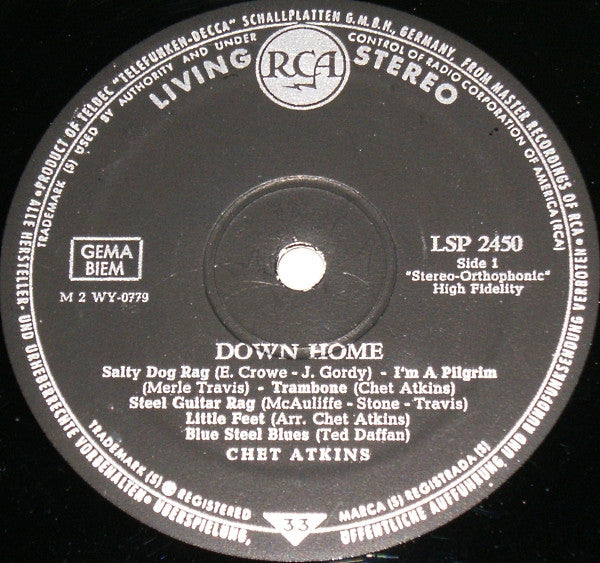 Chet Atkins : Down Home (LP, Album)