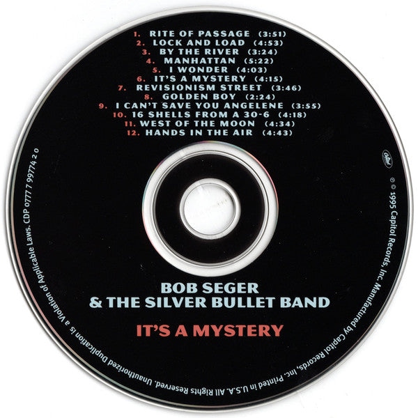 Bob Seger And The Silver Bullet Band : It's A Mystery (CD, Album, Pit)