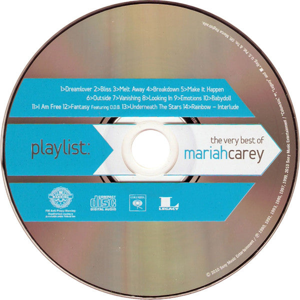 Mariah Carey : Playlist: The Very Best Of Mariah Carey (CD, Comp, Enh, RM, Dig)