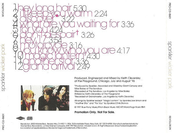 Sparkler : Wicker Park (CD, Album, Promo)