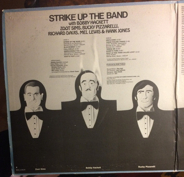 Bobby Hackett, Zoot Sims, Bucky Pizzarelli, Richard Davis (2), Mel Lewis & Hank Jones : Strike Up The Band (LP)